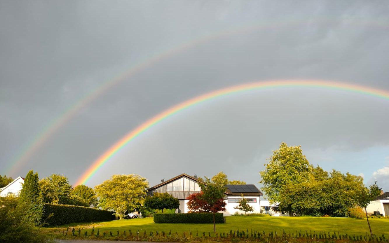 Bilden är tagen från vår veranda 30 juli 2023.