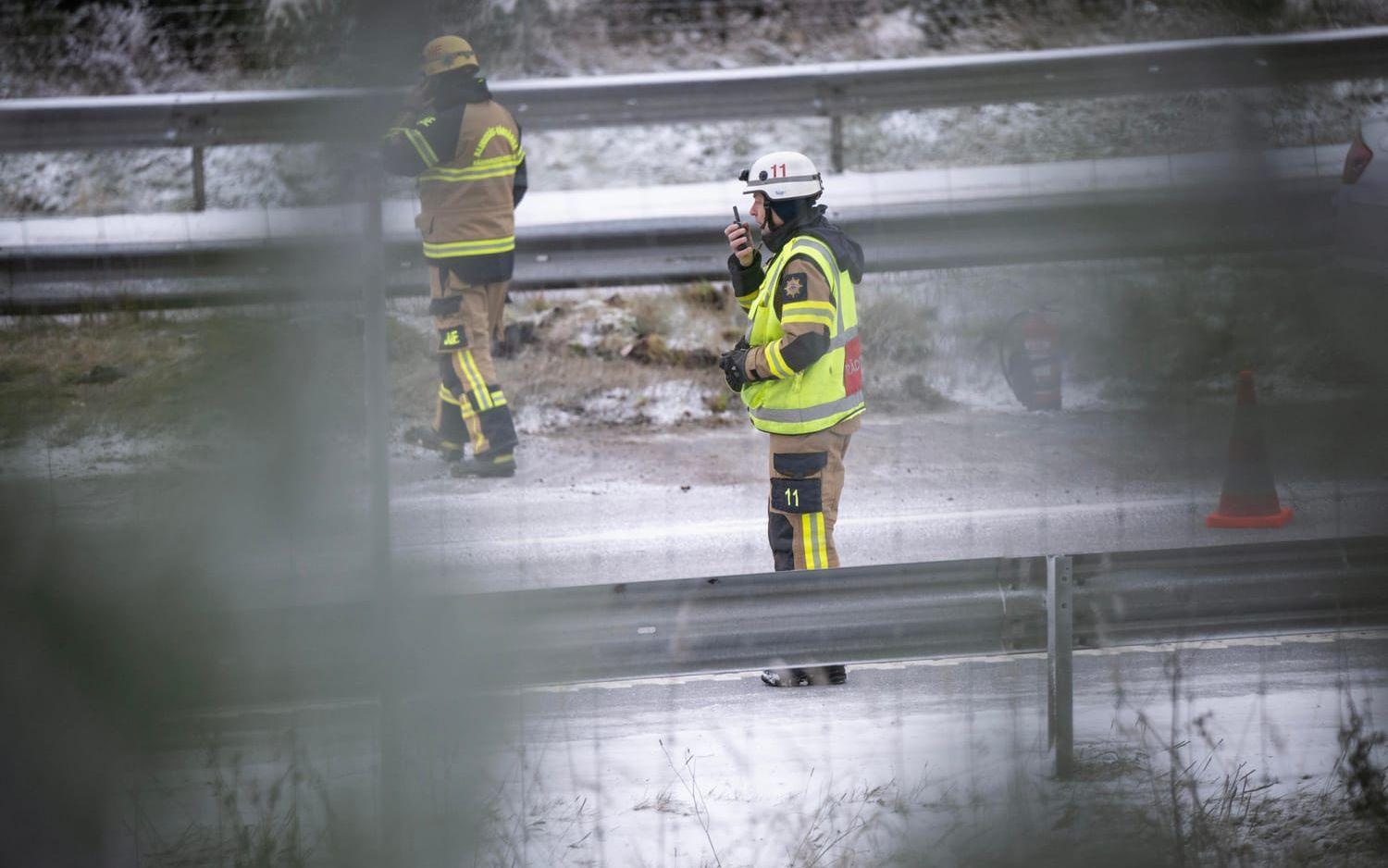 Trafikolycka på E20 söder om Alingsås. 