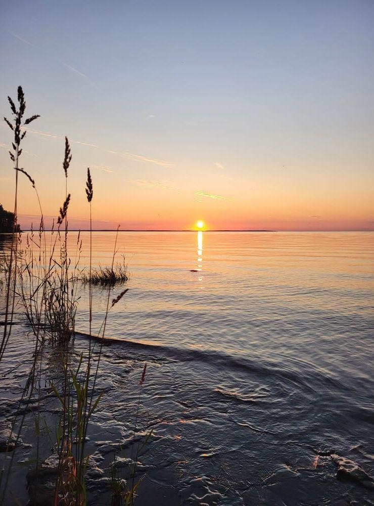 Solnedgång i Hällekis, Kinnekulle.