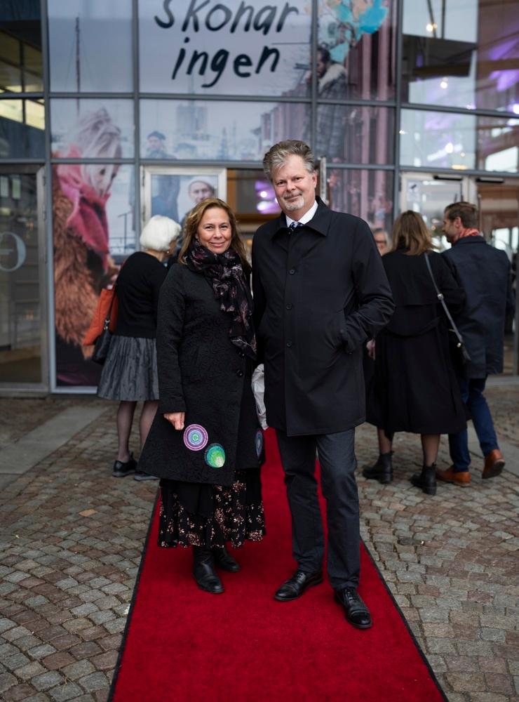 Kommunstyrelseordförande Axel Josefson med sambon Marie-Louise Sandström.